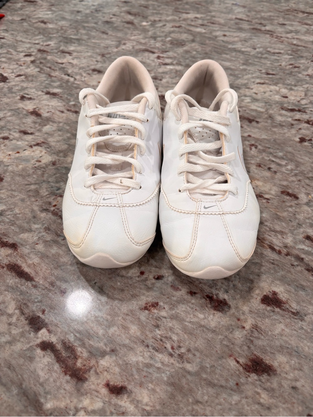 Nike White Low-Profile Lace-Up cheerleading shoes